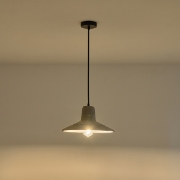 Imagine Lumină suspendată din beton cu un singur corp 1xE27 Max 15W Ø320X1660mm gri Arte Illumina Arme