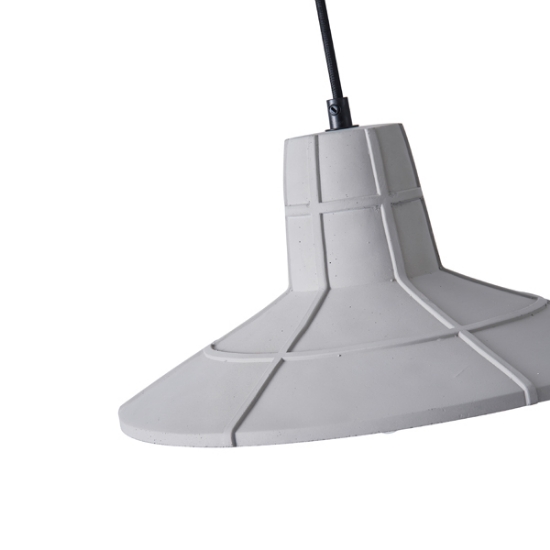 Imagine Lumină suspendată din beton cu un singur corp 1xE27 Max 15W Ø320X1660mm gri Arte Illumina Arme