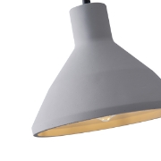 Imagine Lumină suspendată din beton cu un singur corp 1xE27 max 15W 240x1710mm gri Arte Illumina Yeso