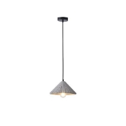 Imagine Lampa suspendată din beton cu un singur bec 1X27 Max 15W Ø250X1640mm gri Arte Illumina Platree