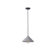 Imagine Lampa suspendată din beton cu un singur bec 1X27 Max 15W Ø250X1640mm gri Arte Illumina Platree