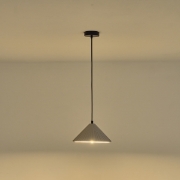 Imagine Lampa suspendată din beton cu un singur bec 1X27 Max 15W Ø250X1640mm gri Arte Illumina Platree