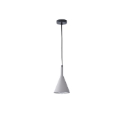 Imagine Lumină suspendată din beton cu un singur corp de iluminat 1xE27 Max 15W Ø150X1750mm gri Arte Illumina Yeso