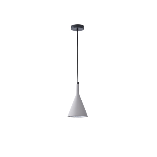 Imagine Lumină suspendată din beton cu un singur corp de iluminat 1xE27 Max 15W Ø150X1750mm gri Arte Illumina Yeso