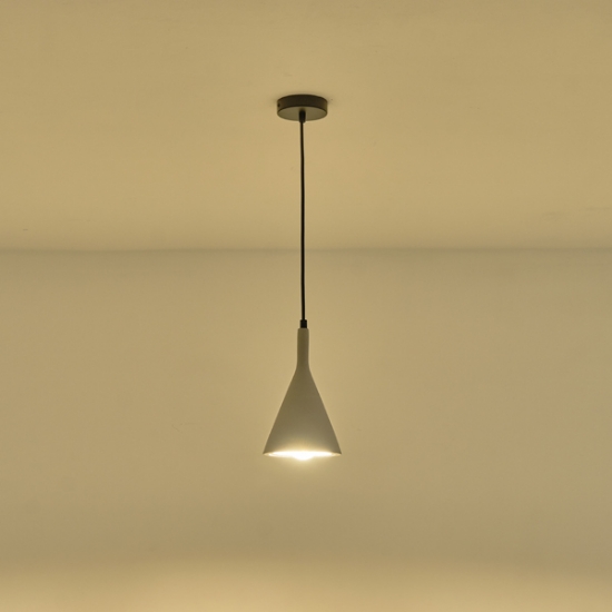 Imagine Lumină suspendată din beton cu un singur corp de iluminat 1xE27 Max 15W Ø150X1750mm gri Arte Illumina Yeso