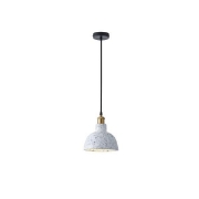 Imagine Lampa suspendată beton-metal unică 1xE27 Max 15W Ø200X200X160mm albă Arte Illumina Splash