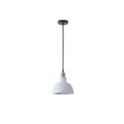 Imagine Lampa suspendată beton-metal unică 1xE27 Max 15W Ø200X200X160mm albă Arte Illumina Splash