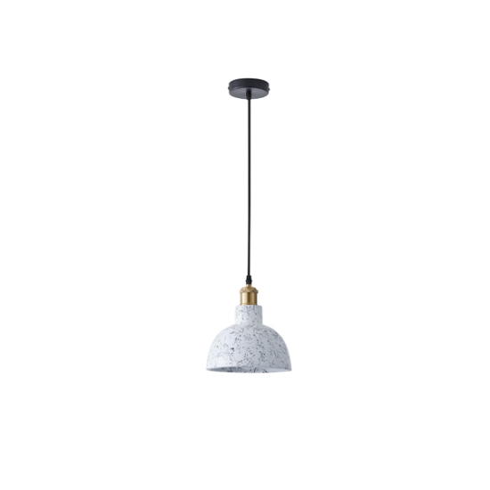 Imagine Lampa suspendată beton-metal unică 1xE27 Max 15W Ø200X200X160mm albă Arte Illumina Splash