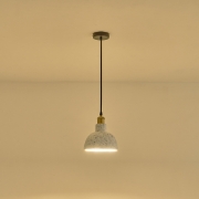 Imagine Lampa suspendată beton-metal unică 1xE27 Max 15W Ø200X200X160mm albă Arte Illumina Splash