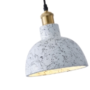 Imagine Lampa suspendată beton-metal unică 1xE27 Max 15W Ø200X200X160mm albă Arte Illumina Splash