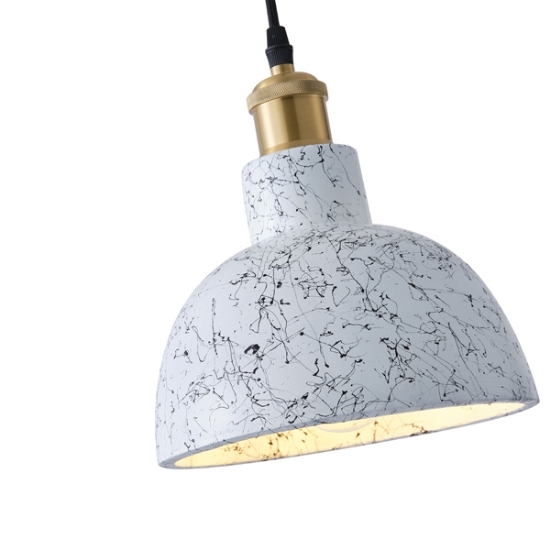 Imagine Lampa suspendată beton-metal unică 1xE27 Max 15W Ø200X200X160mm albă Arte Illumina Splash