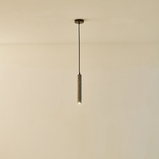 Imagine Lumină suspendată din beton cu LED 3W 280Lm 3000K Ø45X1800mm gri Arte Illumina Salpico