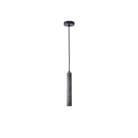 Imagine Lumină suspendată din beton cu LED 3W 280Lm 3000K Ø45X1800mm neagră Arte Illumina Salpico