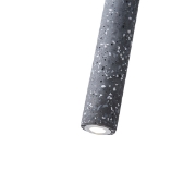 Imagine Lumină suspendată din beton cu LED 3W 280Lm 3000K Ø45X1800mm neagră Arte Illumina Salpico