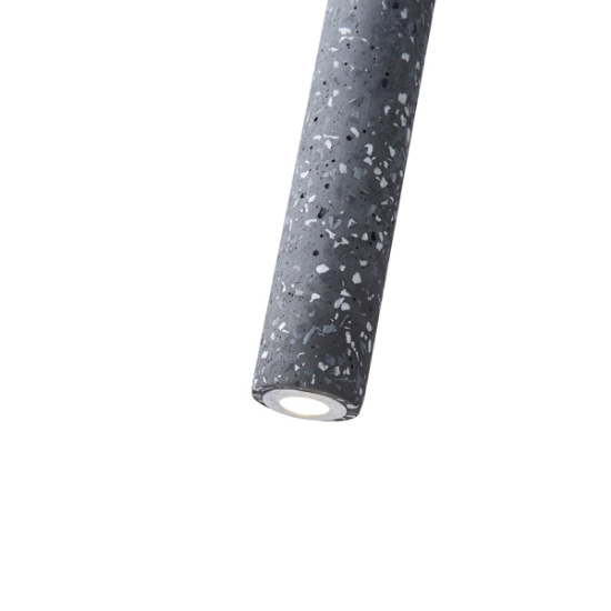 Imagine Lumină suspendată din beton cu LED 3W 280Lm 3000K Ø45X1800mm neagră Arte Illumina Salpico