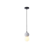 Imagine Lumină suspendată din beton-sticlă cu un singur bec 1xG9 Max 7W Ø100x1710mm Alb Arte Illumina Salpico