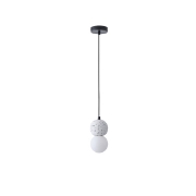 Imagine Lumină suspendată din beton-sticlă cu un singur bec 1xG9 Max 7W Ø100x1710mm Alb Arte Illumina Salpico