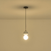 Imagine Lumină suspendată din beton-sticlă cu un singur bec 1xG9 Max 7W Ø100x1710mm Alb Arte Illumina Salpico