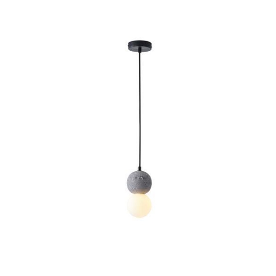 Imagine Lumină suspendată din beton-sticlă, un singur corp 1xG9 Max 7W Ø100x1710mm gri Arte Illumina Salpico