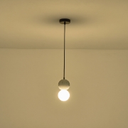 Imagine Lumină suspendată din beton-sticlă, un singur corp 1xG9 Max 7W Ø100x1710mm gri Arte Illumina Salpico