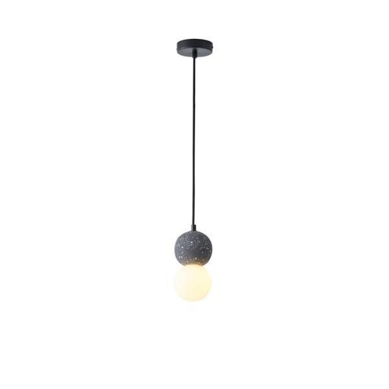 Imagine Lumină suspendată din beton-sticlă cu un singur corp 1xG9 Max 7W Ø100x1710mm Negru Arte Illumina Salpico