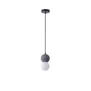 Imagine Lumină suspendată din beton-sticlă cu un singur corp 1xG9 Max 7W Ø100x1710mm Negru Arte Illumina Salpico