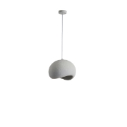 Imagine Lampa suspendată din poliesterină cu un singur corp de iluminat 1XE27 Max 15W Ø400X1810mm Alb Arte Illumina Aeonic