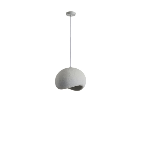 Imagine Lampa suspendată din poliesterină cu un singur corp de iluminat 1XE27 Max 15W Ø400X1810mm Alb Arte Illumina Aeonic