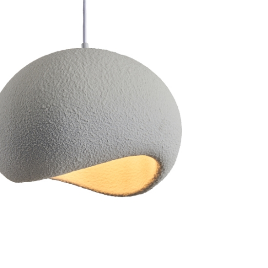 Imagine Lampa suspendată din poliesterină cu un singur corp de iluminat 1XE27 Max 15W Ø400X1810mm Alb Arte Illumina Aeonic