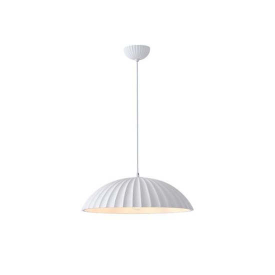 Imagine Lampa suspendată din gips cu un singur corp de iluminat 1XE27 Max 15W Ø500X1830mm Alb Arte Illumina Calco