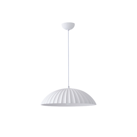 Imagine Lampa suspendată din gips cu un singur corp de iluminat 1XE27 Max 15W Ø500X1830mm Alb Arte Illumina Calco