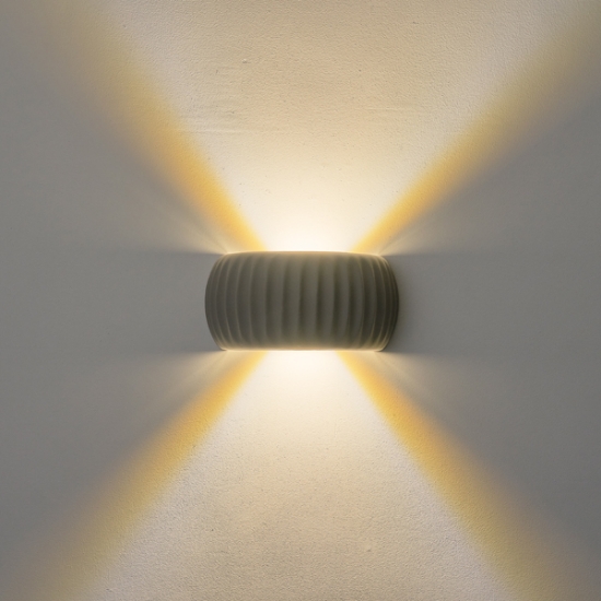 Imagine Aplica de perete din beton LED 5W 450Lm 3000K 270X130X140mm gri Arte Illumina Calco