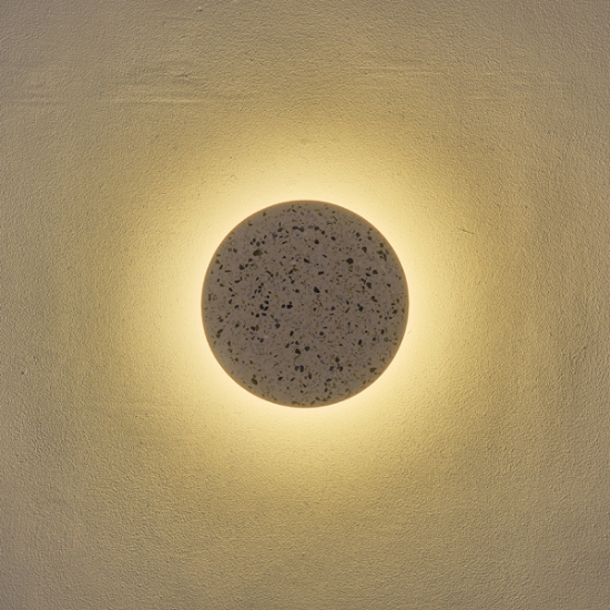 Imagine Aplica de perete din beton-metal LED 5W 600Lm 3000K Ø240mm alb Arte Illumina Salpico
