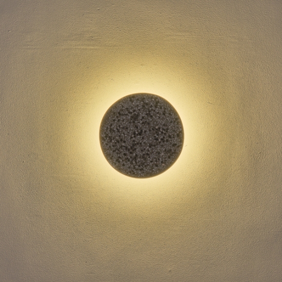 Imagine Aplica de perete din beton-metal LED 5W 600Lm 3000K Ø240mm gri Arte Illumina Salpico