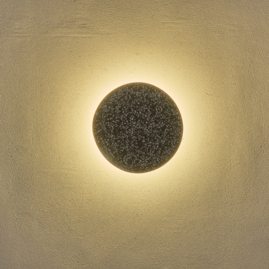 Imagine Aplica de perete din beton-metal LED 5W 600Lm 3000K Ø240mm Negru Arte Illumina Salpico