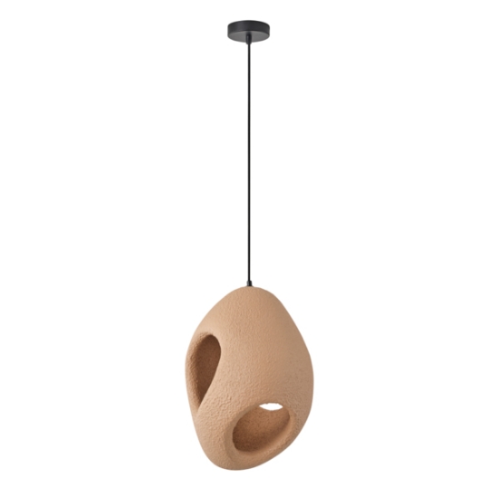 Imagine Lampa suspendată din poliesterină cu un singur bec 1XE27 max 15W 290X290X1810mm nisip ARTE ILLUMINA ALBA