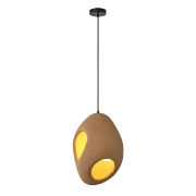 Imagine Lampa suspendată din poliesterină cu un singur bec 1XE27 max 15W 290X290X1810mm nisip ARTE ILLUMINA ALBA