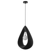 Imagine Lampa suspendată din poliesterină cu un singur corp 1XG9 max 7W 330X200mm neagră Arte Illumina Dropa