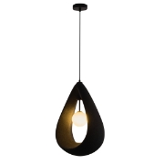Imagine Lampa suspendată din poliesterină cu un singur corp 1XG9 max 7W 330X200mm neagră Arte Illumina Dropa