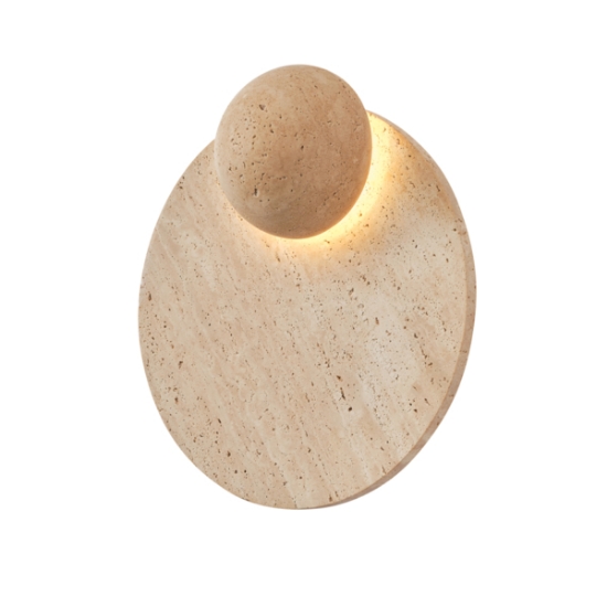 Imagine Aplica de perete Travertin-Sticlă LED 5W 600Lm 3000K 230X60X280mm Arte Illumina Lito