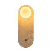 Imagine Aplica de perete Travertin-Sticlă 1XG9 Max 7W 140X120X380mm Arte Illumina Lito