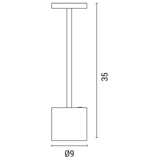 Imagine Lampă de masă reîncărcabilă din aluminiu LED 4W 150Lm 3000K dimabilă Ø90X350mm aurie Arte Illumina Tablo