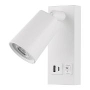 Imagine Lumină de citit pentru pat cu USB tip C metal-plastic LED 5W 450Lm 3000K 155X63X150mm alb ARTE ILLUMINA C-LUX