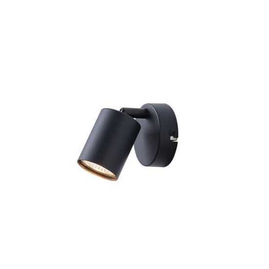 Imagine Spot metal 1XGU10 Max 7W 135X80X95mm negru Arte Illumina Olymp