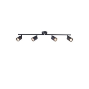 Imagine Spot Metal 4Light 4XGU10 Max 7W 790X165mm Negru Arte Illumina Olymp