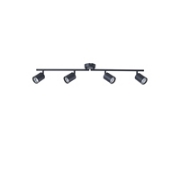 Imagine Spot Metal 4Light 4XGU10 Max 7W 790X165mm Negru Arte Illumina Olymp