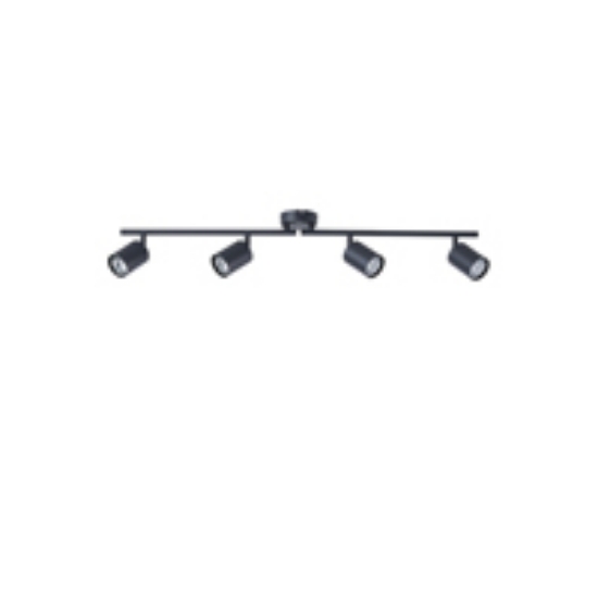 Imagine Spot Metal 4Light 4XGU10 Max 7W 790X165mm Negru Arte Illumina Olymp