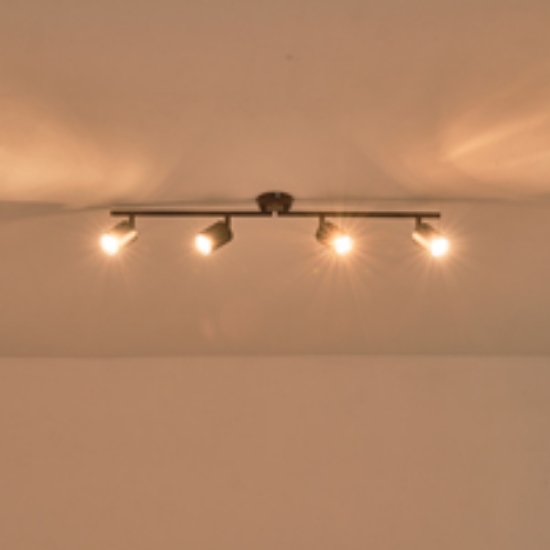 Imagine Spot Metal 4Light 4XGU10 Max 7W 790X165mm Negru Arte Illumina Olymp