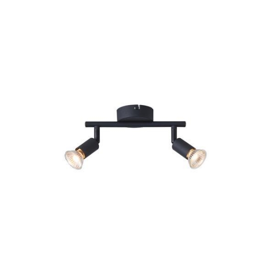 Imagine Spot metal mobil 2 lumini 2xGU10 max 7W 220x80x125mm negru Arte Illumina Vorraș
