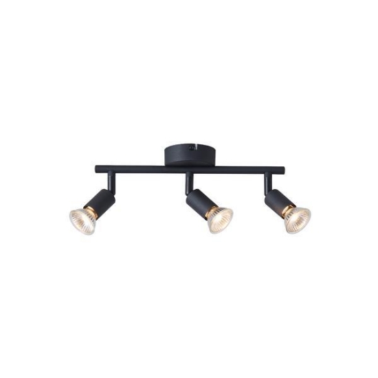 Imagine Spot metal mobil 3 lumini 3xGU10 max 7W 300x80x125mm negru Arte Illumina Vorraș